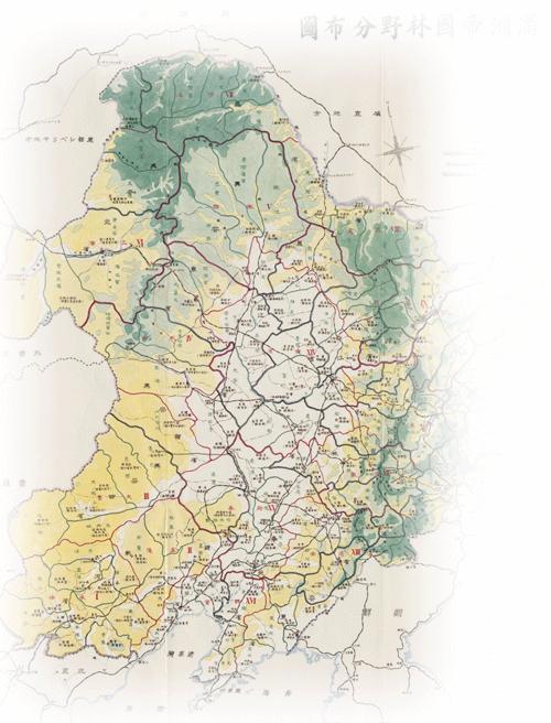 滿洲帝國林野分布圖の画像